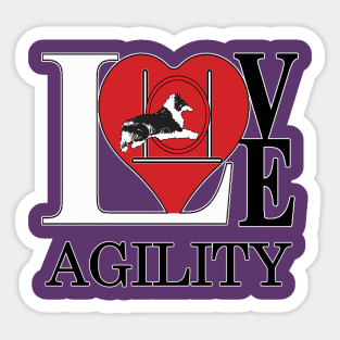 Dog Agility with a Sheltie - Love Agility Sticker